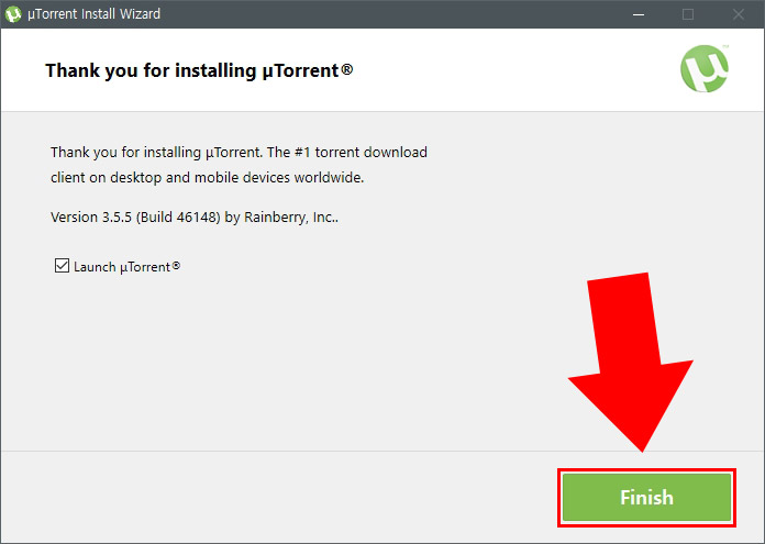 유토렌트 설치완료