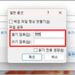 엑셀 열기 암호 쓰기 암호 설정