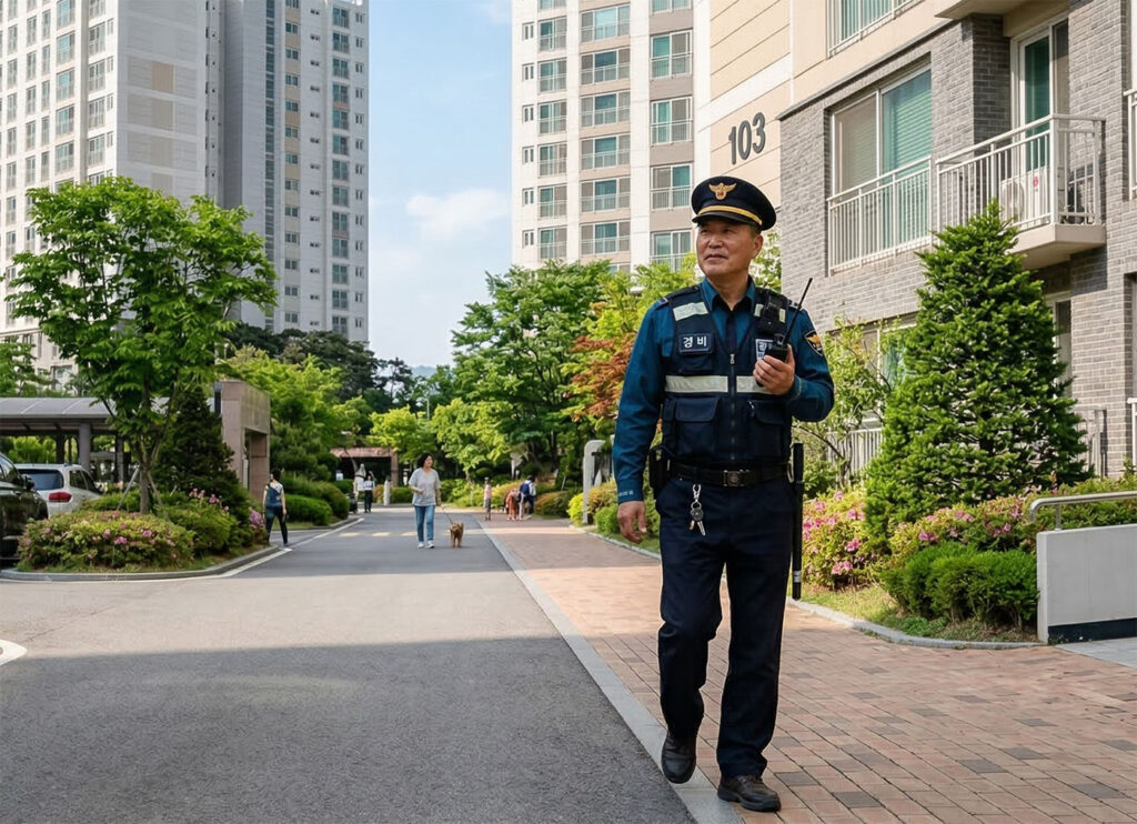 아파트 경비원 순찰
